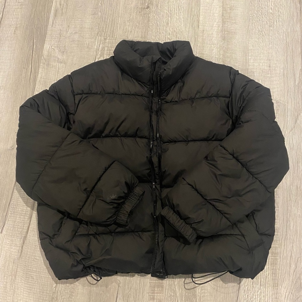 Black puffer jacket